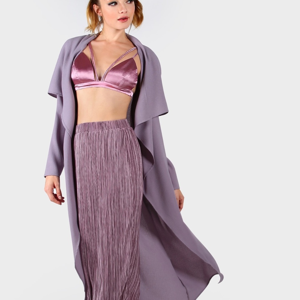 Mauve satin bralette top
